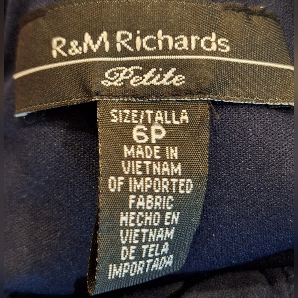 NWT R&M RICHARDS Navy and Gold Maxi Dress - Picture 9 of 10
